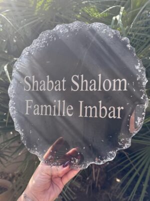 Plateau à Pain couleur Noir et Argent