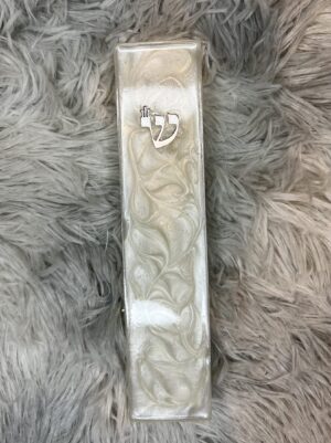 Mezouza en résine époxy – Perle blanc